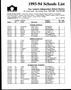Primary view of [The 1993-94 School List in San Antonio ISD]
