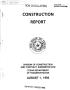 Primary view of Texas Construction Report: August 1992