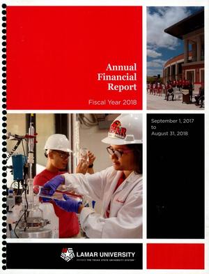 Primary view of object titled 'Lamar University Annual Financial Report: 2018'.