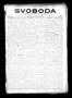 Newspaper: Svoboda (La Grange, Tex.), Vol. 31, No. 1, Ed. 1 Thursday, January 6,…