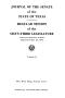 Legislative Document: Journal of the Senate of the State of Texas, Regular Session, Volume …