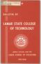 Primary view of Catalog of Lamar State College of Technology School of Vocations, 1967-1968
