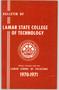 Primary view of Catalog of Lamar State College of Technology School of Vocations, 1970-1971