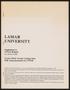 Pamphlet: Catalog of Lamar University: 1979-1981, Supplement