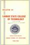 Primary view of Catalog of Lamar State College of Technology School of Vocations, 1960-1961