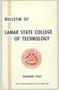 Primary view of Catalog of Lamar State College of Technology, 1959-1960