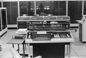 Primary view of object titled '[IBM Computer at Lamar University]'.