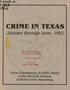 Report: Crime in Texas: January through June 1992