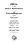 Legislative Document: Journal of the House of Representatives of the Regular and First Call…