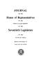 Legislative Document: Journal of the House of Representatives of the Seventieth Legislature…