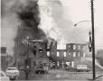 Photograph: [The Damron Hotel Fire, 20 of 21:   Different View of the Fire]