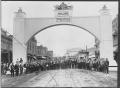 Photograph: [The Arch]  "Welcome Ye Editors"