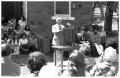 Primary view of [Dedication of Little Rock Schoolhouse" Museum:  Senator Tom Creighton Addresses an Audience]