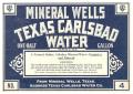 Primary view of MINERAL WELLS TEXAS CARLSBAD WATER