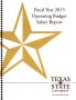 Report: Texas State University Operating Budget Salary Report: 2015