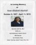 Primary view of [Funeral Program for Susan Elizabeth Mayfield, April 25, 2015]