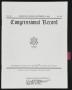 Primary view of Congressional Record: Proceedings and Debates of the 111th Congress, First Session