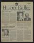 Journal/Magazine/Newsletter: Historic Dallas, Volume 9, Number 1, January-February 1986