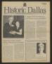 Journal/Magazine/Newsletter: Historic Dallas, Volume 3, Number 2, Spring 1982