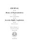 Legislative Document: Journal of the House of Representatives of the Seventy-Eighth Legisla…
