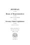 Legislative Document: Journal of the House of Representatives of the Third Called Session o…