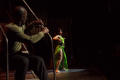 Photograph: [Performer in green dress dancing]