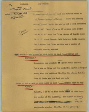 Primary view of object titled '[News Script: Collapse]'.