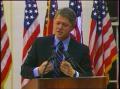 Primary view of [News Clip: Clinton announce]