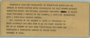 Primary view of object titled '[News Script: Cuban embassy]'.