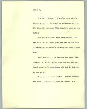 Primary view of object titled '[News Script: Promo #1]'.