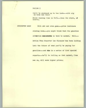 Primary view of object titled '[News Script: Paying I]'.