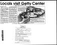 Clipping: Locals visit Getty Center