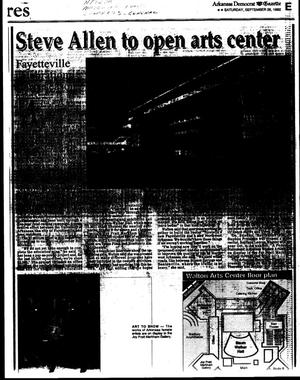 Primary view of object titled 'Steve Allen to open arts center, September 26, 1992'.