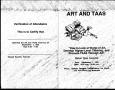 Pamphlet: Art and TAAS, September 1, 1995