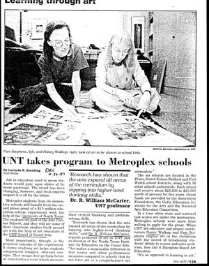 Primary view of object titled 'UNT takes program to Metroplex schools'.