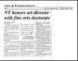 Clipping: NT honors art director with fine arts doctorate