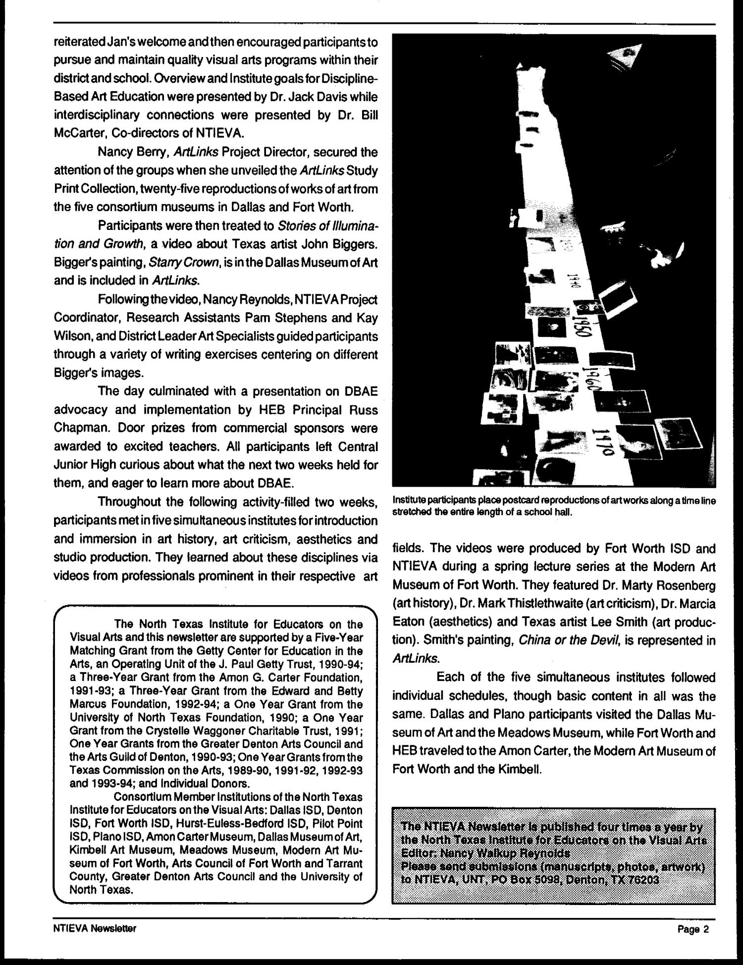 North Texas Institute for Educators on the Visual Arts newsletter, vol. 4, no. 3., Fall 1993
                                                
                                                    [Sequence #]: 2 of 12
                                                