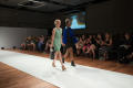 Photograph: [Design student and model on ArtWear runway]