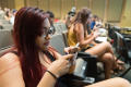 Photograph: [Students on phones during Mayborn seminar]