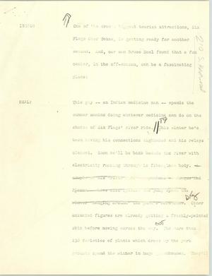 Primary view of object titled '[News Script: Six Flags]'.