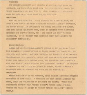 Primary view of object titled '[News Script: International news]'.