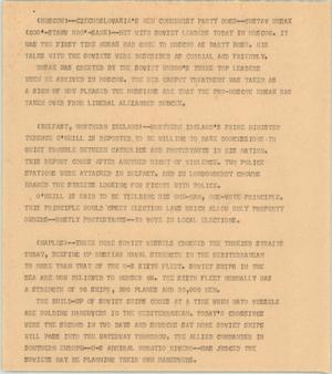 Primary view of object titled '[News Script: Foreign Leaders]'.