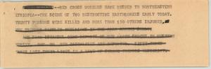 Primary view of object titled '[News Script: Earthquakes]'.
