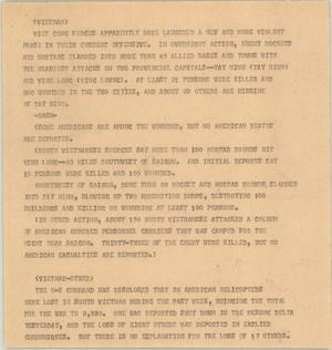 Primary view of object titled '[News Script: Vietnam War]'.