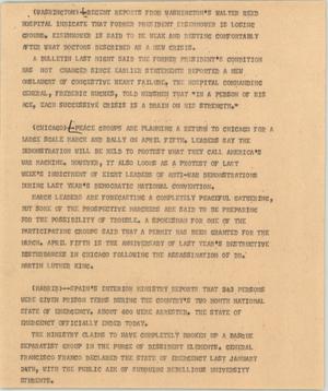 Primary view of object titled '[News Script: International News, March 25, 1969]'.