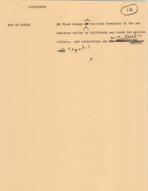 Primary view of object titled '[News Script: California]'.