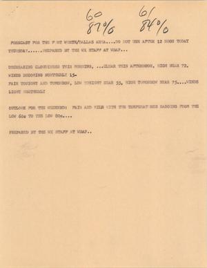 Primary view of object titled '[News Script: Weather report]'.