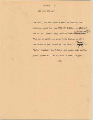 Primary view of object titled '[News Script: Barnes]'.