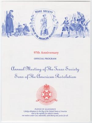 Primary view of object titled 'Annual Meeting of the Texas Society, Sons of the American Revolution, 1993'.