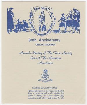 Primary view of object titled 'Annual Meeting of the Texas Society, Sons of the American Revolution, 1977'.